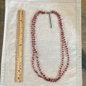 Elegant Red Beaded Necklace